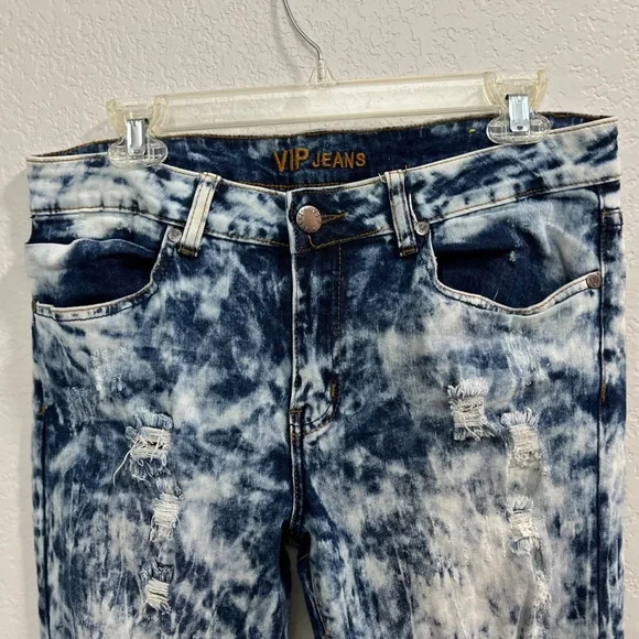 VIP Vintage Acid Washed and Destroyed Jeans - Picture 2 of 11